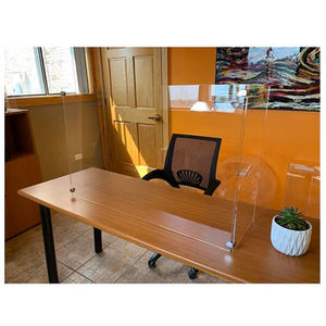 Vente en gros de barrières de protection flottantes en acrylique personnalisables pour plafond, installation facile, 2 par paquet avec quincaillerie - Product Image 6