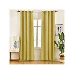 Yüksek gölgeleme perdeleri ısı koruma 2 paneller 3 geçiş Polyester karışımı perde odası kapı kısa tip toplantı odası için - Product Image 6