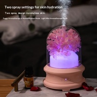 Diffuseur d'huiles essentielles pour aromathérapie à usage domestique, avec fleurs préservées DIY, parfum, lumière d'ambiance sept couleurs, alimentation USB