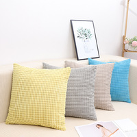 Housse de coussin solide blanc gris doux chaud marocain bande décorative velours côtelé décoration de la maison housse de coussin pour canapé