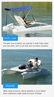 Bateau de loisirs de catamaran de PE électriquement actionné fait de matière plastique durable de polyéthylène