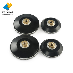 Platorello di supporto in alluminio da 100 mm con attacco a chiocciola M14 per mola a tazza diamantata per pietra - Product Image 4