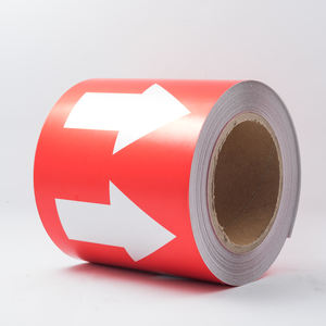 Precio de fábrica al por mayor TM3100 rojo + blanco 5cm * 50 m/rollo película de vinilo autoadhesiva acrílica PET no imprimible reflectante - Product Image 6