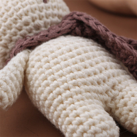 Ensemble de jouets en bois pour bébé, Crochet fait à la main, anneau en bois, mignon, rose, anneau de dentition, ensemble de jouets en bois