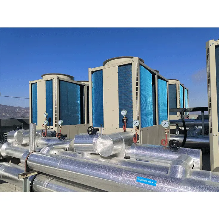 SPS-Steuerung Kommerzielle flexible Wärmepumpe Modularer luftgekühlter Wasserkühler