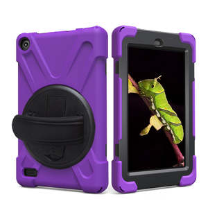 เคสกันกระแทกพร้อมขาตั้ง รุ่น Rugged Armor สำหรับ Kindle <span class=keywords><strong>Fire</strong></span> HD 8 <span class=keywords><strong>ปี</strong></span> <span class=keywords><strong>2017</strong></span>/2018 รุ่นที่ 7/8 - Product Image 3