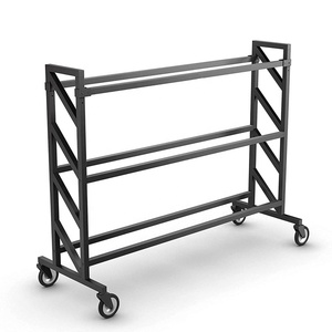 Venta al por mayor de metal de pie de alta resistencia estante de almacenamiento de baloncesto de metal pelota de fútbol soporte de exhibición estante de baloncesto con ruedas - Product Image 4