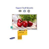 Panel sentuh opsional kecerahan tinggi modul tampilan layar sentuh antarmuka RGB 800x480 LCD TFT IPS 5 inci