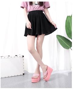 Infradito da donna per esterni, sandali estivi alla moda da spiaggia, versatili, con zeppa alta e plateau, alla moda, con tacco alto - Product Image 6