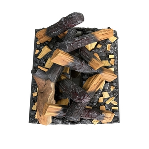 Cheminée décorative moderne en polyrésine artificielle faite à la main, avec support et LED 3D, style bûches de <span class=keywords><strong>bois</strong></span> - Product Image 4