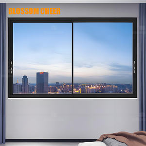 Fenêtres coulissantes modernes à <span class=keywords><strong>double</strong></span> <span class=keywords><strong>vitrage</strong></span> avec moustiquaire, cadre en alliage d'aluminium, certifiées Energy Star, pour salle de bain et salon (modèle allemand) - Product Image 3