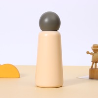 Bouteille d'eau isotherme pour étudiants de 350 ml en acier inoxydable SUS 304 avec couvercle à vis à motif nez rouge, petite gourde sous vide de 12 oz pour enfants