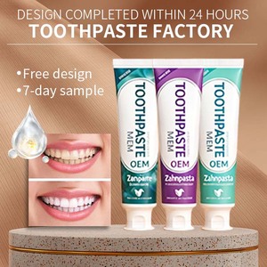 <strong>Natural</strong> Whitening Toothpaste OEM Fluoride-free Toothpaste Fresh Breath Whitening Teeth Reduce Plaque Organic Toothpaste Custom - Product Image 1