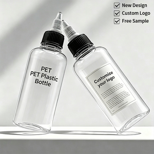 Venta al por mayor de plástico transparente PET Ketchup Squeeze botella para salsa de Chile cocina embalaje de alimentos Squeeze Twist botella - Product Image 1