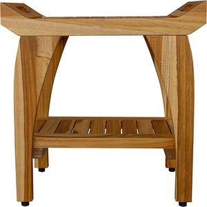 Tabouret de douche en bois massif antidérapant et imperméable pour personnes âgées, taille et couleur personnalisables - Product Image 2
