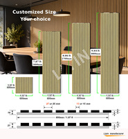 Panneaux muraux en MDF, panneaux acoustiques décoratifs, panneaux acoustiques 96hx8, panneaux muraux en lattes de bois, Painel De Parede
