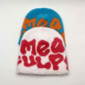 Gorros de Punto Personalizados Unisex al por Mayor, Gorro de Invierno de Primera Calidad, Mohair Mea Culpa Jacquard, 100% Nailon - Product Image 4