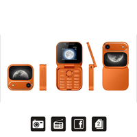 Teléfono Celular Desbloqueado Mini I17 Air Flip 2G GSM Doble SIM Cámara de 0.08MP Radio FM Teléfono Móvil Plegable Pequeño y Portátil