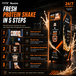 Distributeur automatique de protéines pour la salle de sport, vente au détail 24h/24, boissons, ventes sans personnel, équipement intelligent de distribution automatique de shakes protéinés - Product Image 5