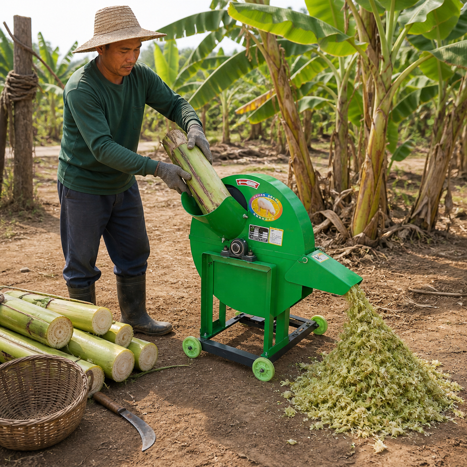 Garden Waste Shredder Machine Banana Tree Chopper Crusher Electric for ...
