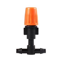 Buse d'atomisation réglable orange et noire à port unique, raccord en T à port plat 4/7 mm, pour humidification et irrigation agricole