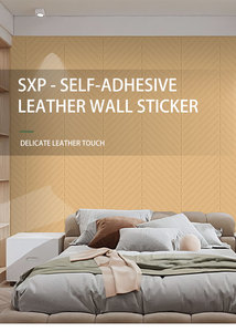Adesivi Murali in Pelle PVC Impermeabile <span class=keywords><strong>per</strong></span> <span class=keywords><strong>Camera</strong></span> <span class=keywords><strong>da</strong></span> <span class=keywords><strong>Letto</strong></span> Piastrelle Murali in Pelle 3D <span class=keywords><strong>per</strong></span> Casa in Affitto Rivestimento Murale in Pelle Goffrata 3D - Product Image 2