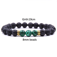 Bracelets en Perles de Trois Pierres Semi-Précieuses, de Guérison et de Reiki, Tendance et Personnalisés, pour Hommes et Femmes - Vente en Gros