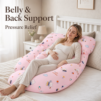 Oreiller de maternité en U de qualité supérieure avec emplacements pour les bras, zonage scientifique, soutien complet du corps, oreiller de grossesse pour dormir, OEM