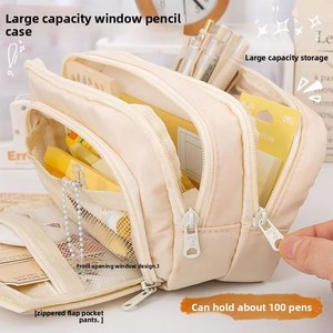 <span class=keywords><strong>Astuccio</strong></span> in Poliestere all'Ingrosso di Grande Capacità per la Scuola, Multistrato con Cerniera Completa, Organizer Multifunzionale per Cancelleria Studenti - Product Image 5