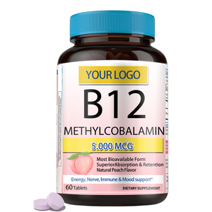 Tabletas de Vitamina B12 de Marca Privada OEM ODM, Metilcobalamina, Suplemento para el Sistema Nervioso, Energía, Sistema Inmunológico y Estado de Ánimo - Product Image 1