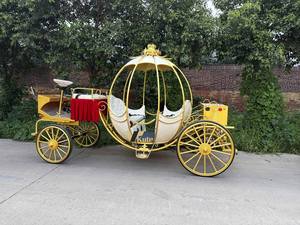 Carro Eléctrico de Paseo con Diseño de Calabaza, Estilo Cuento de Hadas, Vehículo de Baja Velocidad con Decoración Personalizada para Bodas y Parques Temáticos - Product Image 3