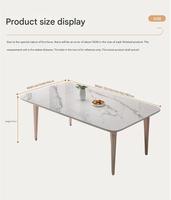Table à manger en ardoise gris brillant et ensemble de chaises, style moderne minimaliste, assemblé