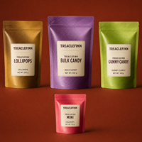 Sachets de café personnalisés imprimés avec fermeture à glissière sur trois côtés pour grains de café, café décaféiné et café froid