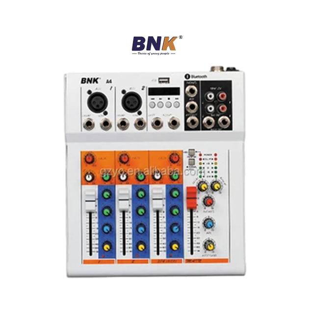 OEM Bnk Factory Wholesales High Quality Professional 4 Channel Mini Sound Mixer A4