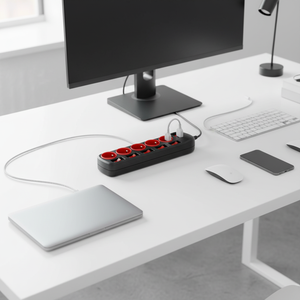 Prise <span class=keywords><strong>d</strong></span>'extension à 5 prises de <span class=keywords><strong>prix</strong></span> usine avec prise française avec interrupteur individuel - Product Image 2