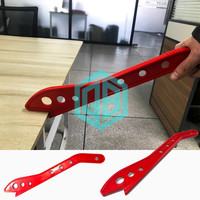 Herramientas de bloque de empuje de seguridad para carpintería de plástico duro con estilo rojo largo Mango de empuje OEM duradero para carpintería de sierra de mesa