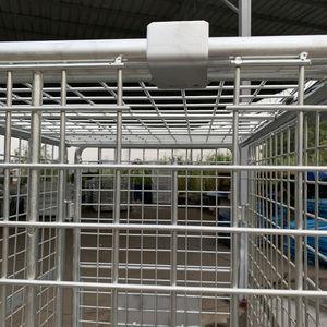 YOUGU 1000KG Kapasiteli Profesyonel Özelleştirilebilir Büyük Ağır Hizmet Tipi Çelik Depolama Katlanabilir Rulo Konteyner Arabası Kafesi - Product Image 6