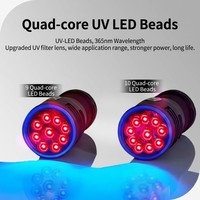 Senter Identifikasi UV Paduan Aluminium 365nm Deteksi Ultraviolet Dapat Diisi Ulang IP55 untuk Verifikasi Uang Kertas, Alkohol, dan Batu Permata