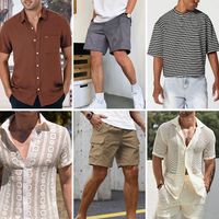 Ropa de Hombre de Verano, Moda Mixta, Camiseta de Algodón Puro, Camisa Polo Casual, Pantalones Cortos, Envío Aleatorio, Venta al Por Mayor
