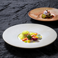 Juego de Vajilla de Cerámica Japonesa para Catering, Plato de Cerámica Rústico para Restaurante, Plato para Servir Comida