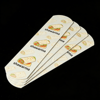 Boîte à emporter pour restaurant halal arabe avec logo personnalisé, emballage en papier pour shawarma, boîte à compartiments, boîte à kebab, boîte à coussin