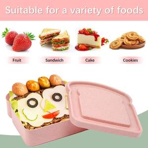 Caja de sándwich de plástico <span class=keywords><strong>reutilizable</strong></span> sin BPA, almacenamiento de alimentos, soporte en forma de tostada para almuerzo, caja contenedora de pan para sándwich - Product Image 4