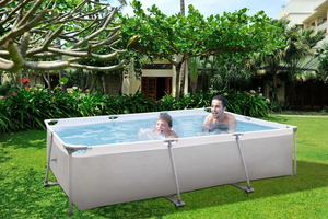<span class=keywords><strong>Piscine</strong></span> Rectangulaire Hors Sol Familiale Portable pour Jardin, 300cm x 207cm x 65cm, Vente en Gros - Product Image 6