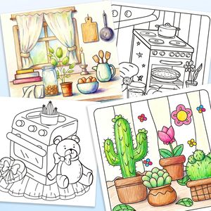 Libro de Colorear con Tinta de Estilo Inverso, Audaz y Fácil, con Doble Estilo: Líneas Clásicas y Diseños Coloridos, Hecho en China - Product Image 5