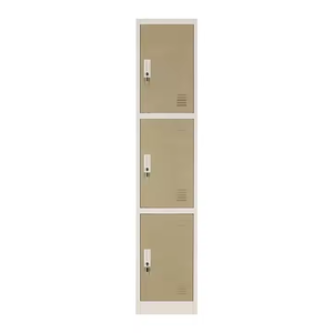 A.O.D Modern 3 Kapılı Metal Gardırop Yer Tasarruflu Portatif Demontable Yapılı Giysi Dolabı Dosya Dolapları Anahtarlı Kilit - Product Image 2