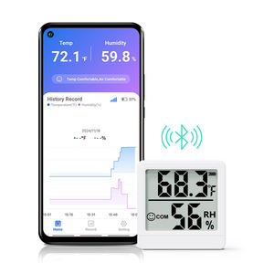 <span class=keywords><strong>Thermomètre</strong></span> hygromètre numérique Bluetooth intelligent sans fil en matière plastique pour la maison Thermomètres ménagers d'intérieur pour pépinière - Product Image 1