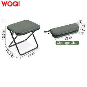 Tabouret pliant portable Woqi 33x26.7x32 cm, tissu Oxford, structure en fer, capacité 100 kg, pour camping, pêche, randonnée, usage extérieur - Product Image 3