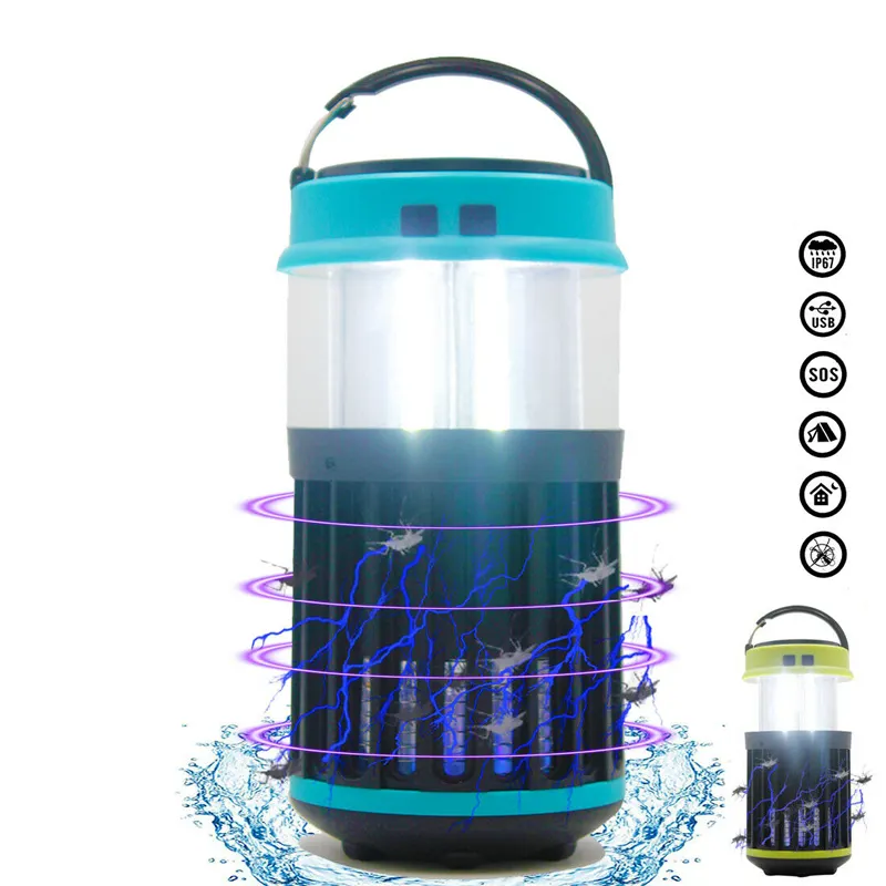 2 in 1 Portable LED Foldable Bug Zapper Mosquito Camping Lantern USB Rechargeable Tent Hanging Outdoor Other Camping Gear Lamps