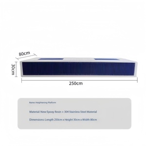 Bloque de salida y plataforma <span class=keywords><strong>elevada</strong></span> de fibra de vidrio azul antideslizante y duradero para eventos de natación y piscinas personalizadas - Product Image 6