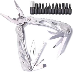 <span class=keywords><strong>Multitool</strong></span> 12 en 1 Multi-Pince avec jeu d'embouts de tournevis Kit d'outils multiples en acier inoxydable pour l'extérieur, le camping et la randonnée - Product Image 1
